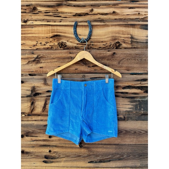 HAMMIES | Blue Poppy Corduroy High Waisted Shorts 28 - Picture 1 of 7